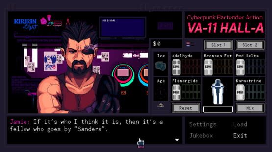 VA-11 HALL-A: Cyberpunk Bartender Action képernyőkép 2