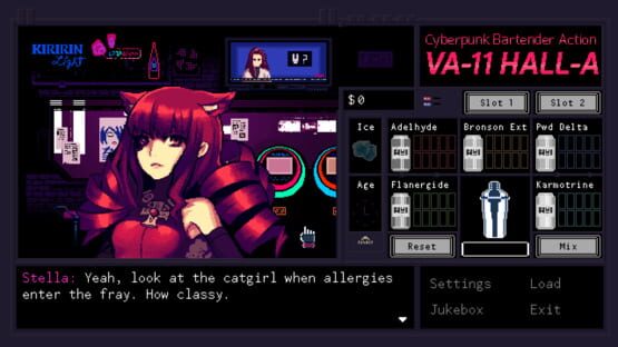 VA-11 HALL-A: Cyberpunk Bartender Action képernyőkép 3